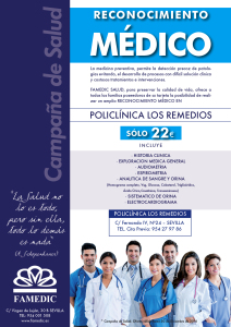 CAMPAÑA DE SALUD PARA RECONOCIMIENTO MEDICO